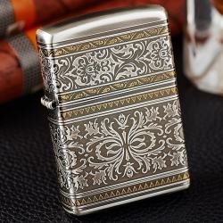 Bật lửa Zippo chính hãng chạm khắc hoa văn giới hạn - Mã SP: ZPC0347