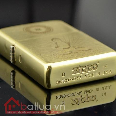 Bật lửa Zippo chính hãng chất liệu đồng khắc phật