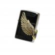 Bật lửa Zippo chính hãng Cupid Wings màu xám đen