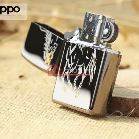 Bật lửa Zippo chính hãng đen Ngựa phi