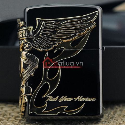 Bật lửa Zippo chính hãng đen phiên bản giới hạn Harley Davidson