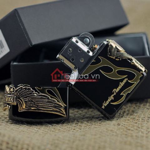 Bật lửa Zippo chính hãng đen phiên bản giới hạn Harley Davidson