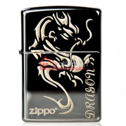 Bật lửa Zippo chính hãng đen tribal dragon