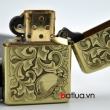 Bật lửa Zippo chính hãng đồng  Armor dày khắc họa tiết cô gái