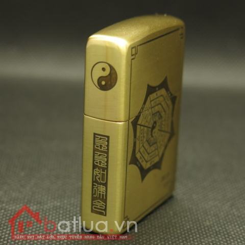 Bật lửa Zippo chính hãng đồng khắc bùa âm dương ngũ hành