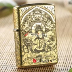 Bật lửa Zippo chính hãng đồng khắc đức Phật tinh tế phiên bản amor - Mã SP: ZPC0337-169