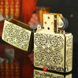 Bật lửa Zippo chính hãng đồng khắc hoa văn - Mã SP: ZPC2444-254