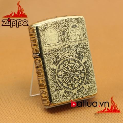 Bật lửa Zippo chính hãng đồng khắc kiếp luân hồi