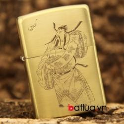 Bât lửa Zippo chính hãng đồng khắc ông Thần Tài may mắn