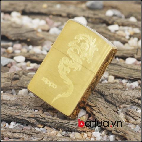 Bật lửa Zippo chính hãng đồng khắc rồng mẫu 006