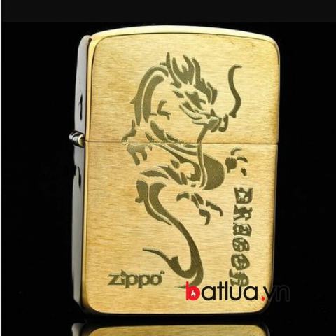 Bật lửa Zippo chính hãng đồng khắc rồng mẫu 007