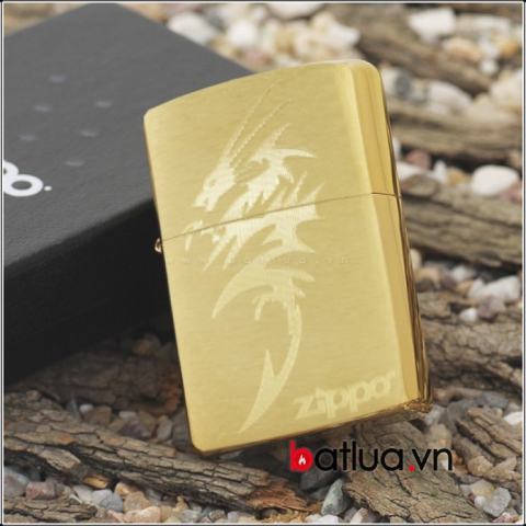 Bật lửa Zippo chính hãng đồng khắc rồng mẫu 009