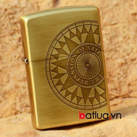 Bật Lửa Zippo chính hãng đồng khối khắc bản đồ