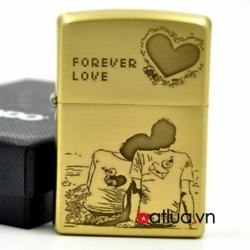 Bật lửa Zippo chính hãng đồng Love Forever - Mã SP: BL10114