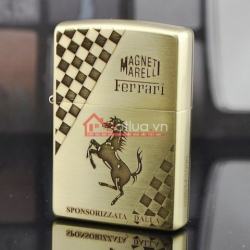 Bật lửa Zippo chính hãng đồng nhẹ khắc Ferrari - Mã SP: ZPC0060