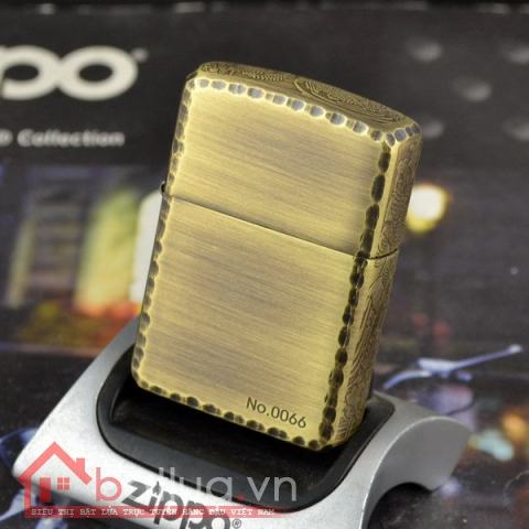 Bật lửa Zippo chính hãng đồng xước khắc cá chép bên sườn