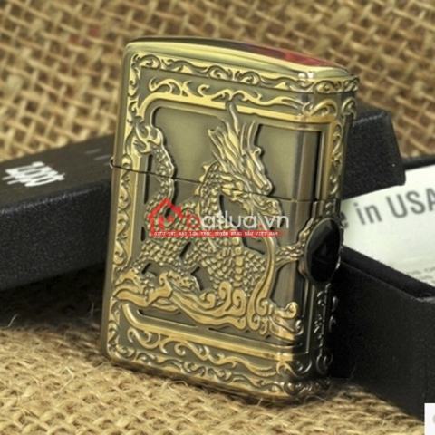 Bật lửa zippo chính hãng Dragons rồng lửa bao 2 mặt