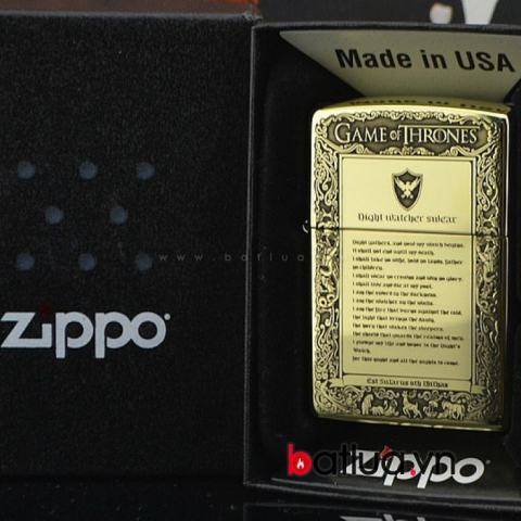 Bật lửa Zippo chính hãng Game of thrones