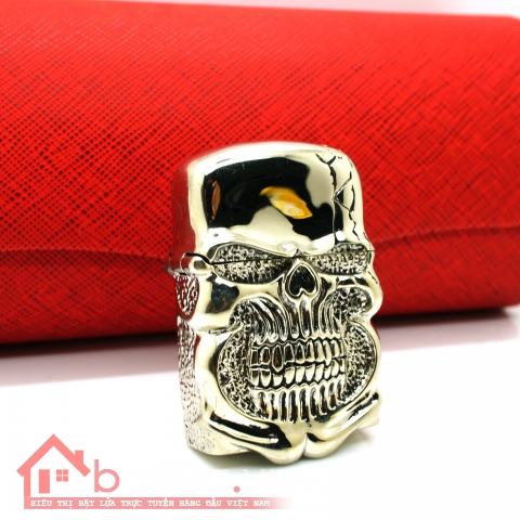 Bật lửa Zippo chính hãng Ghost Rider Demon Skull tin Cangyin hình đầu lâu