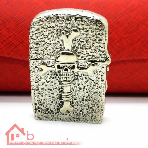 Bật lửa Zippo chính hãng Ghost Rider Demon Skull tin Cangyin hình đầu lâu