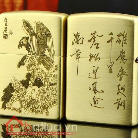 Bật lửa zippo chính hãng hình chim đại bàng dũng mạnh