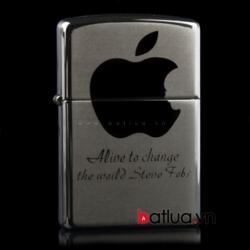 Bật lửa zippo chính hãng hình táo Apple Steve Jobs - Mã SP: BL09885