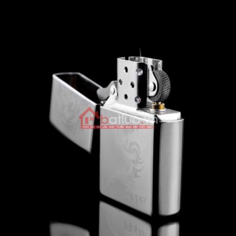 Bật lửa zippo chính hãng họa tiết Dragon đen