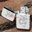 Bật lửa zippo chính hãng họa tiết rồng 1941 phiên bản bạc