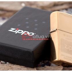 Bật lửa Zippo chính hãng in logo Zippo đầu - Mã SP: BL09939