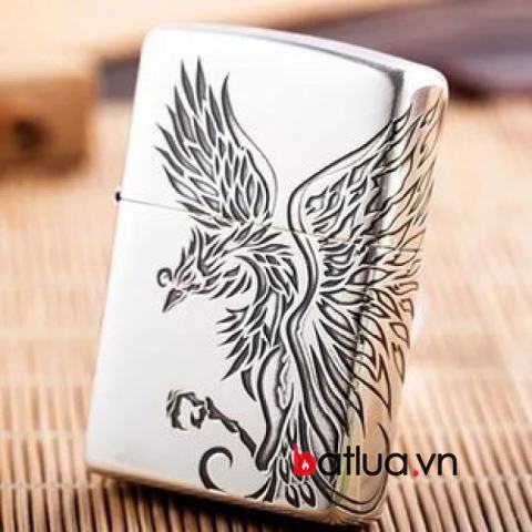 Bật lửa Zippo chính hãng khắc chim khổng tước