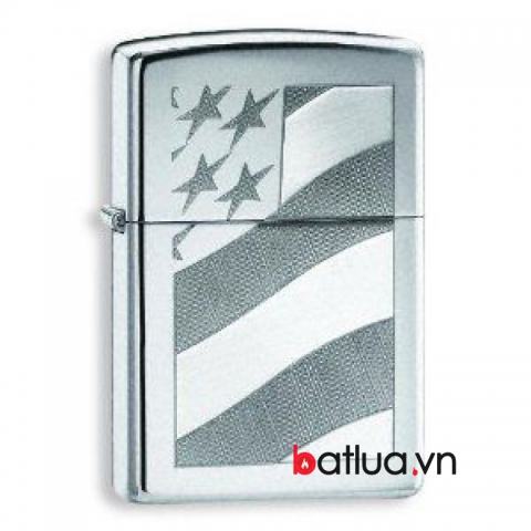 Bật lửa zippo chính hãng khắc hình cờ Mỹ
