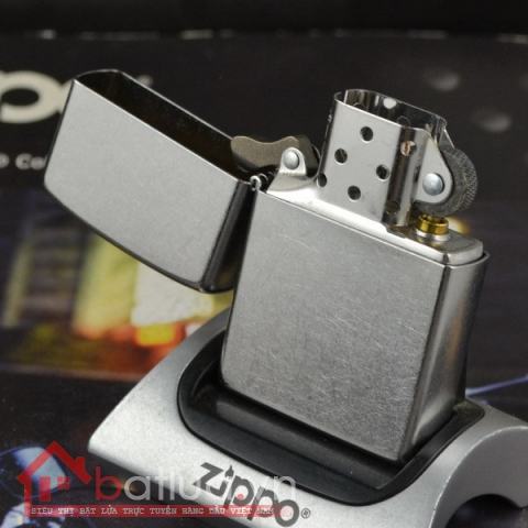 Bật lửa Zippo chính hãng kiểu dáng bạc xước cổ điển 207