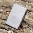 Bât lửa zippo chính hãng logo motor harley davidson màu bạc xước