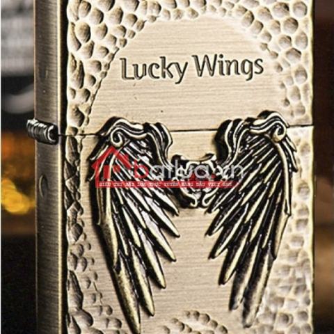 Bật lửa zippo chính hãng Lucky Wings cánh thiên thần may mắn