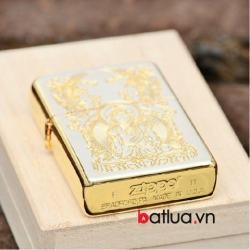 Bật lửa zippo chính hãng mạ vàng đức phật Thích Ca Mâu Ni Ver 1 - Mã SP: BL10049