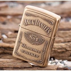 Bật lửa Zippo chính hãng mẫu đồng thương hiệu rượu vang Jack Daniels - Mã SP: ZPC0039