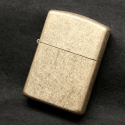 Bật lửa Zippo chính hãng mờ cát vàng xước Vỏ Dày - Mã SP: ZPC0205