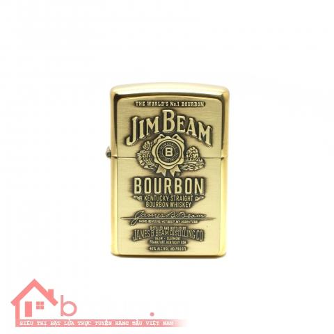 Bật lửa Zippo chính hãng nhãn hiệu rượu Jim Beam phiên bản cũ