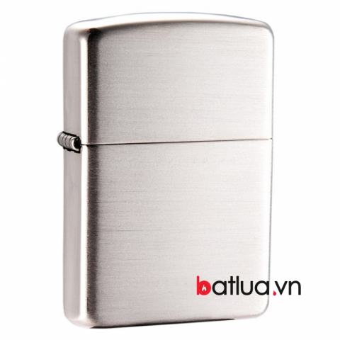 Bật lửa zippo chính hãng phiên bản Armor bạc nguyên khối xước ngang (Mẫu 27)