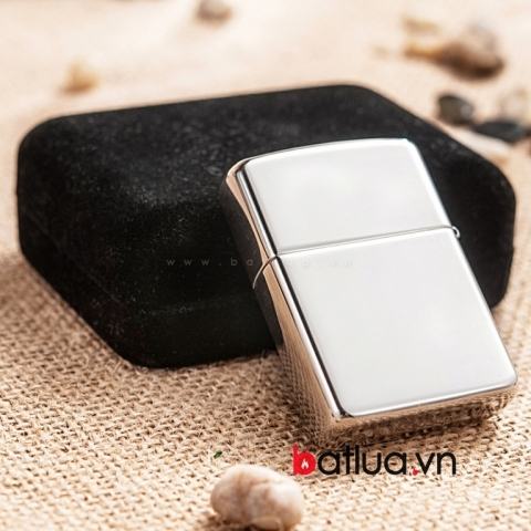 Bật lửa zippo chính hãng phiên bản Armor bạc nguyên khối Trơn (Mẫu 26)