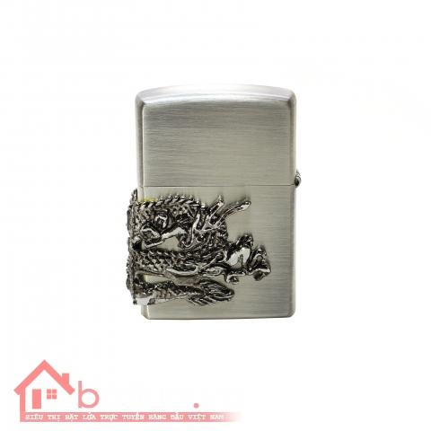 Bật lửa Zippo chính hãng phiên bản đặc biệt Rồng mạ bạc nổi