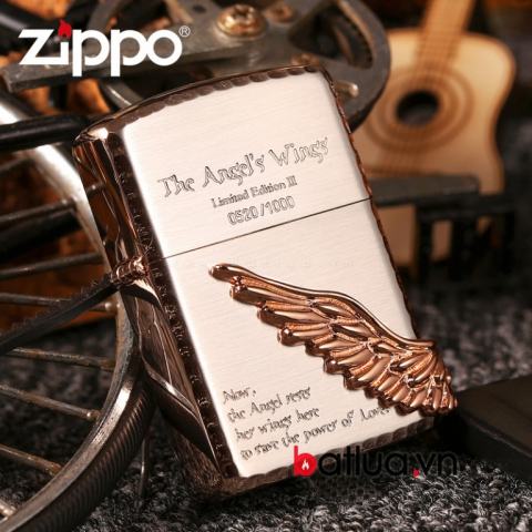 Bật lửa Zippo chính hãng phiên bản giới hạn Hàn Quốc cánh thiên thần Ver 1