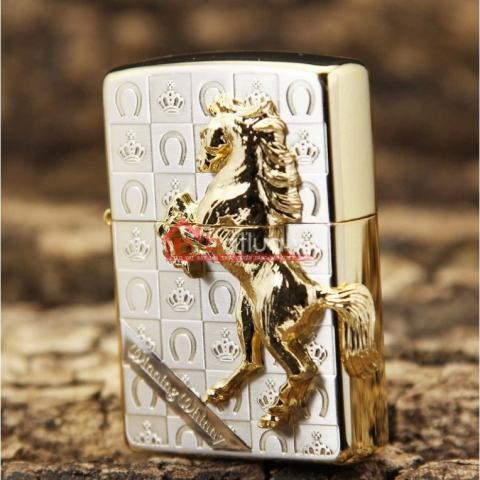 Bật lửa Zippo chính hãng phiên bản giới hạn khắc vương miện hình ngựa