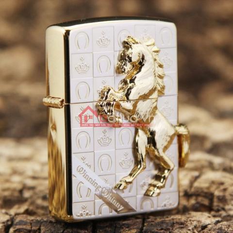 Bật lửa Zippo chính hãng phiên bản giới hạn khắc vương miện hình ngựa