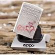 Bật lửa Zippo chính hãng phiên bản Hàn Quốc bạc cổ trái tim tình yêu