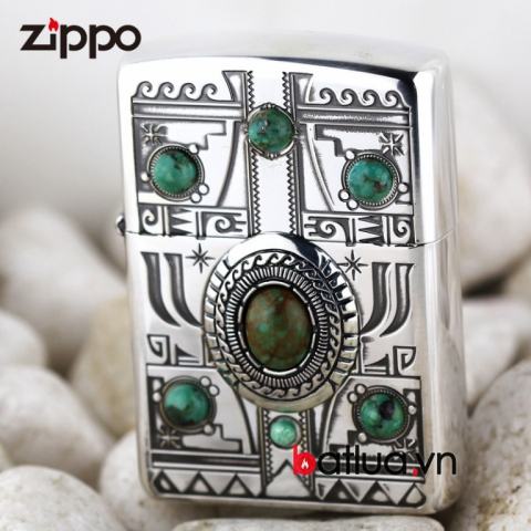 Bật lửa Zippo chính hãng  phiên bản Nhật họa tiết ngọc