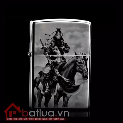 Bật lửa Zippo chính hãng Quan tướng công cưỡi ngựa