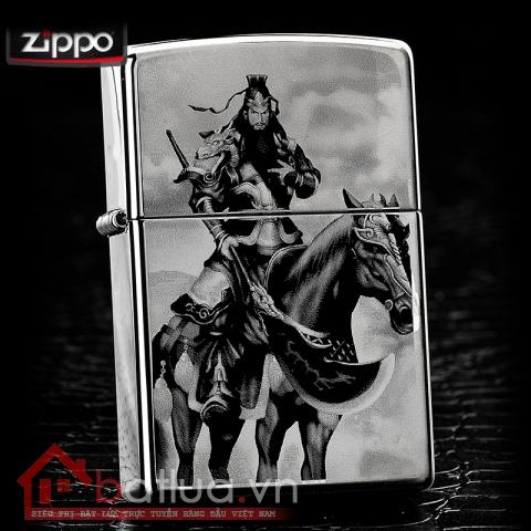 Bật lửa Zippo chính hãng Quan tướng công cưỡi ngựa