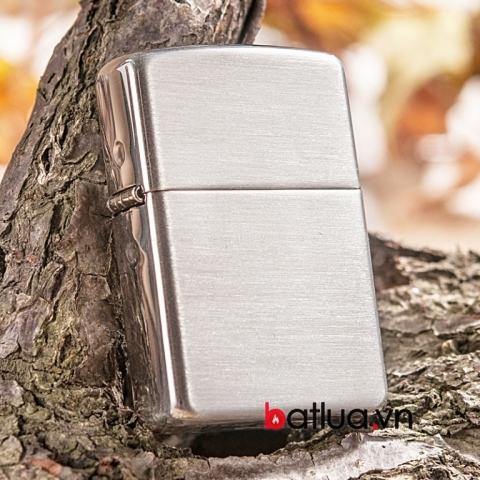 Bật lửa zippo chính hãng USA nguyên khối bạc xước Mẫu 13