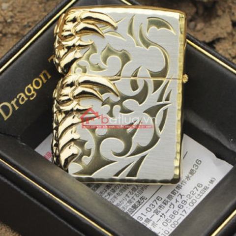 Bật lửa Zippo chính hãng vàng móng ôm xung quanh